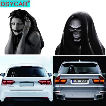 DSYCAR 1Pcs Halloween Horrível Demônio Fantasma Horrível Adesivos de carros Janela do Carro Adesivo Decorativo de Decalque a Decoração do Carro Decalques