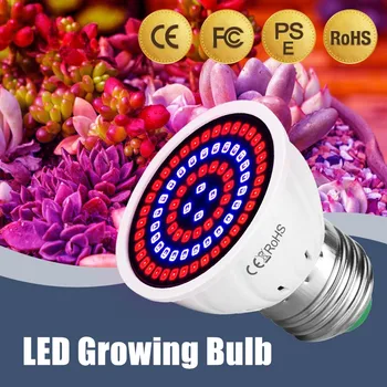 LED Crescer Espectro Completo da Lâmpada LED de Crescimento de Plantas Lâmpada de Iluminação interna Cresce Luzes de Bulbo para as Plantas E27 E14 GU10 MR16 B22 220V