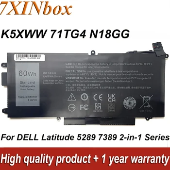 7XINbox K5XWW 7.6 V 60 wh Laptop Bateria Para DELL Dell Latitude 5289 2-em-1 7390 2-no-1 7389 2-em 1 de Latitude L3180 7389 Série
