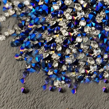 1440pcs Microbead Culet de cristal de Diamante Nail Art com glitter/ Mini cristal Metálico AB pedra design de Unhas de arte, decoração strass