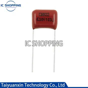 100PCS CBB22 630V103J DE 0,01 UF 10MM 10NF 630V 103J CBB filme de Polipropileno capacitor