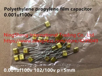 Novo Original 100% de polietileno, filme de polipropileno capacitor de 0.001uf100v 102/100v p=5mm (Indutor)