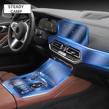 Para a BMW G06 X6 2020 2021 Interior do Carro do Centro da consola de TPU Transparente película Protetora Anti-risco Reparação filme Acessórios para Montar
