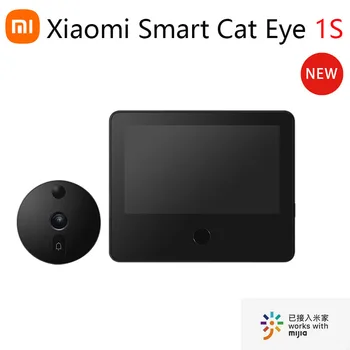 Novo Xiaomi Inteligente Olho de Gato 1S Vídeo Campainha Porta, Espelho Câmera de 5