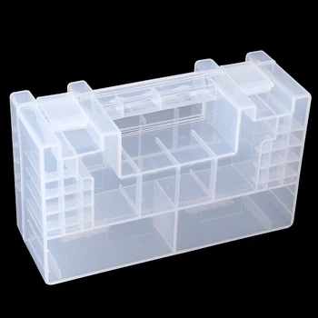 Alta Qualidade de Plástico Transparente Branca, caixa da Bateria de Armazenamento de Caixa de Organizador Titular Recipiente Para AAA Pilhas AA
