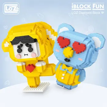 LOZ Blocos de Diamante Bloco de desenhos animados Lucky Dog Amor Koala Série de Edifícios de Brinquedos para Crianças de Menina Dom Diversão DIY Menino