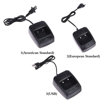 UE/EUA/Carro USB Portátil Walkie Talkie Bateria de Duas Vias de Rádio Carregador Para Baofeng BF-888s/666s