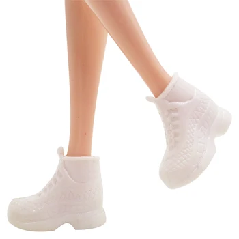 NK 5 Pares de Sapatos de Boneca Branca de Desporto, sapatos de Salto Alto da Moda de Sandálias Para a Boneca Barbie Acessórios de Alta Qualidade Bebê DIY Brinquedo 005A