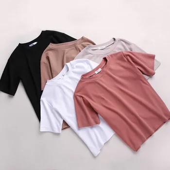 Long sleeve T-shirt das mulheres 2021 nova roupa das mulheres de algodão coreano solta impresso T-Shirt da Moda