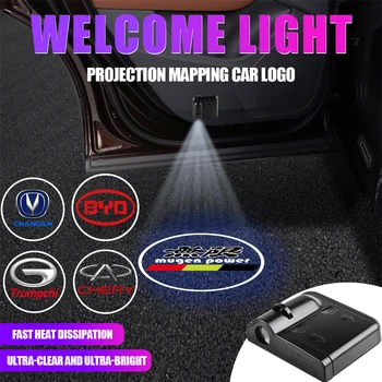 1pc LED Porta do Carro Emblema da Luz de boas-Vindas Lâmpada sem Fio do Projetor do Laser Auto Acessórios Para Bmw e46 e90 e60 f10 f30 e39 f20 e36 e87