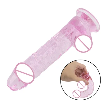 Forte ventosa Mini Vibrador Anal Plug anal Orgasmo ponto G Brinquedos Sexuais para a Mulher Realista Artificial do Pênis Masturbação Feminina