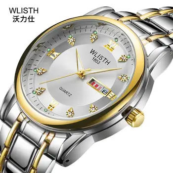 2022 Nova Marca de Topo Homens Relógios de Homens de Aço Inoxidável, Impermeável Moda, Relógios de Quartzo Masculino Relógio Luminoso Homens Relógio de Luxo