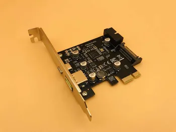 Adicione Em Cartões de Expansão USB de Cartão PCIE Sata/Cartão PCIE USB Adaptador USB3 PCIE USB 3.1 PCI-E USB-C 2.4 UM Computador de Cartões de Expansão NOVO