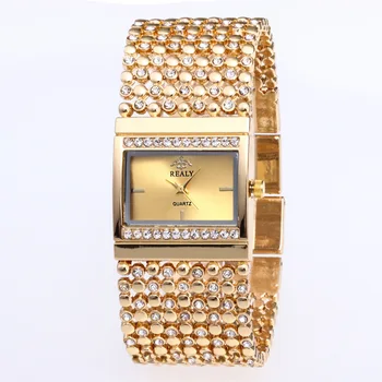 As Mulheres de luxo Relógios Pulseira de Strass Relógios para as Mulheres, o Ouro, a Prata Senhoras Relógio de Quartzo do Aço Inoxidável Relógio Reloj Mujer