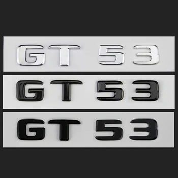 3d ABS Preto Brilhante Letras Traseira do Carro do Tronco Emblema Logotipo GT53 Emblema Para a Mercedes GT43 GT50 GT53 GT63 S GT AMG C190 Acessórios do Carro