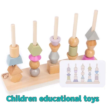 Brinquedos Educativos, A Forma Geométrica Correspondente Frisado Crianças De Cor Cognitivo De Pensamento Formação De Brinquedos De Madeira Para A Educação Infantil