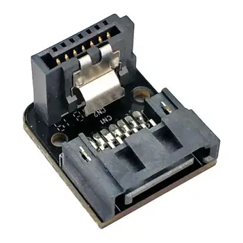 Indeformable Fino Acabamento placa-Mãe SATA 7Pin 90 Graus Angulares Mini Conector Interno para Computador