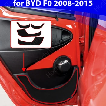 A porta de Dentro da Guarda de Acessórios de Proteção Tapete de Protecção Tapete de Porta de Carro Anti Kick Pad Adesivo para BYD F0 2008-2015
