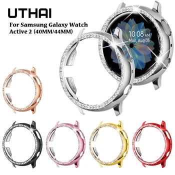 UTAI, P88 Assista case para Samsung galaxy watch active 2 40mm 44mm metade gumes tijolo caso, a proteção Para o Galaxy Watc active2 caso