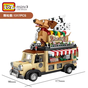 LOZ Mini Blocos de Cachorro-Quente do Carro Gelado do Modelo de Construção Tijolos para as Crianças Brinquedos para Crianças, Brinquedos Criar Menino Presentes Menina 1116