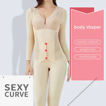 Bodysuit Mulheres Mais Sexy De Lingerie Com A Barriga De Compressão Da Correia De Emagrecimento Cintura Formador Formador Longo De Corpo Inteiro Suave 