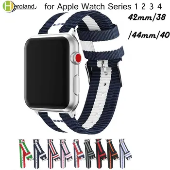 moda pulseira de banda para a apple, assistir Série 5 4 3 2 1 cinta de nylon para iwatch estilos clássicos de cores padrão com placas de 38 42mm