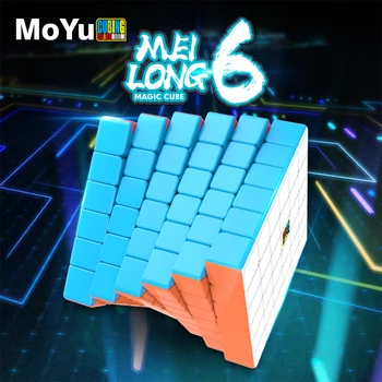 Moyu Meilong 6 6x6 Magic Speed Cubo Stickerless Profissional Fidget Brinquedos MFJS Meilong 6 Apaziguador do Stress Brinquedos