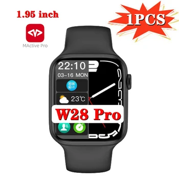 W28 Pro Smart Watch 8 Dropshipping 1.95 polegadas Mulheres Homens carregamento sem Fio NFC Mensagem de envio de Cabeceira da lâmpada modo de Discagem de Chamada de
