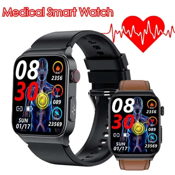 DIGWKD Smartwatch ECG de Glicose no Sangue Arterial Pressão a Temperatura do Corpo Monitoramento de 1,83 polegadas de Saúde Inteligente Relógio do Esporte para Homens Mulheres